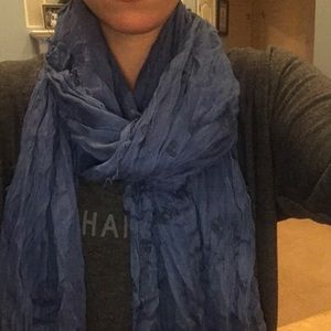 Blue Skull patterned scarf